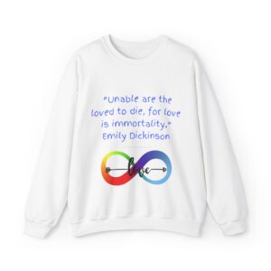 Infinity Love Sweatshirt - Unisex Heavy Blend with Emily Dickinson Quote